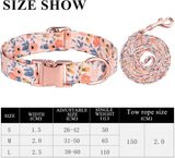 Ensemble Collier, Laisse & Nœud Papillon Fleuri pour Chien
