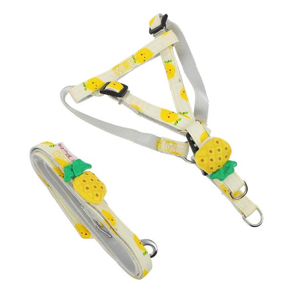 Harnais & Laisse Ananas Réglables pour Chien et Chat